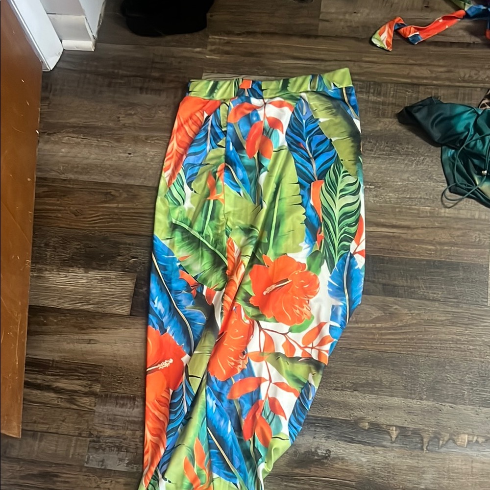 Tropical Floral Maxi Skirt